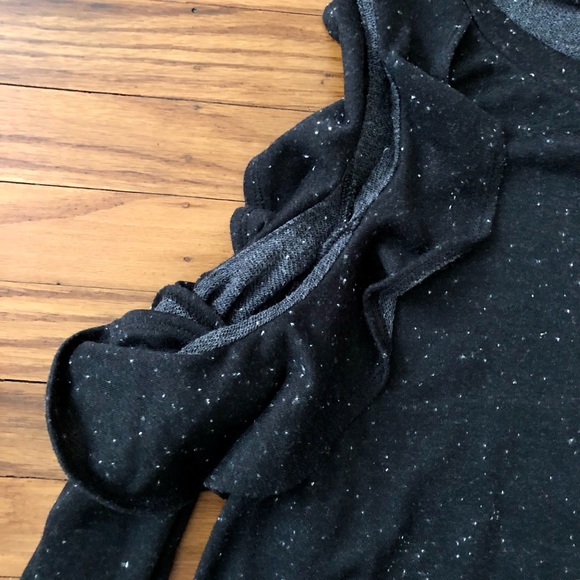 Isabel Maternity Black & White Off the Shoulder Sweater - Picture 2 of 3